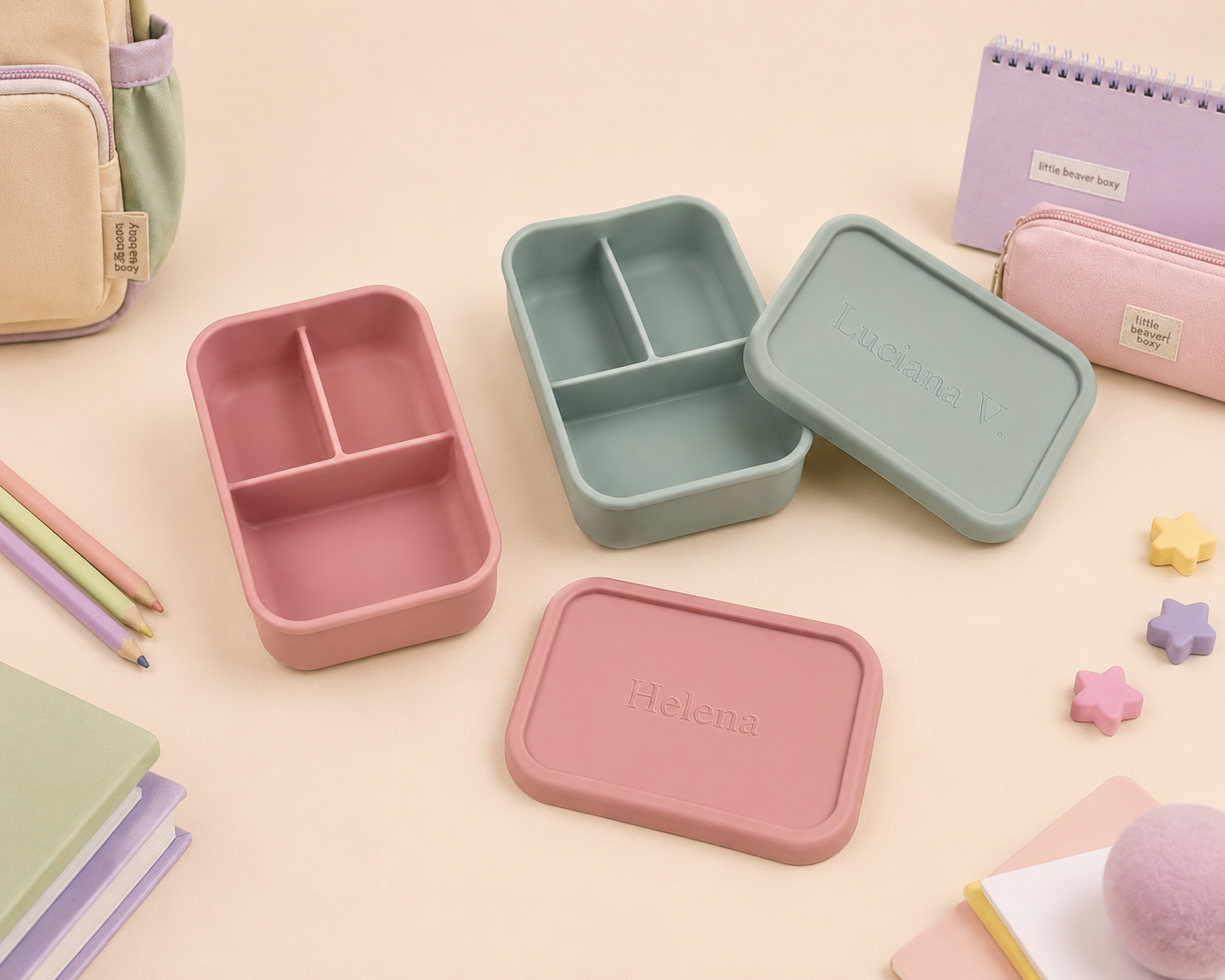 Silicone Divided Lunch Box – Moody blue