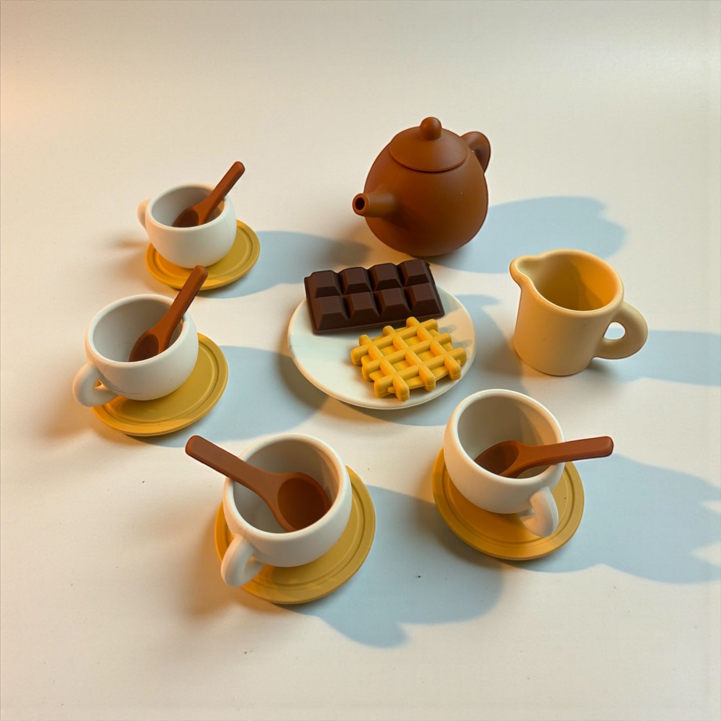 Silicone pretend tea set for imaginative play