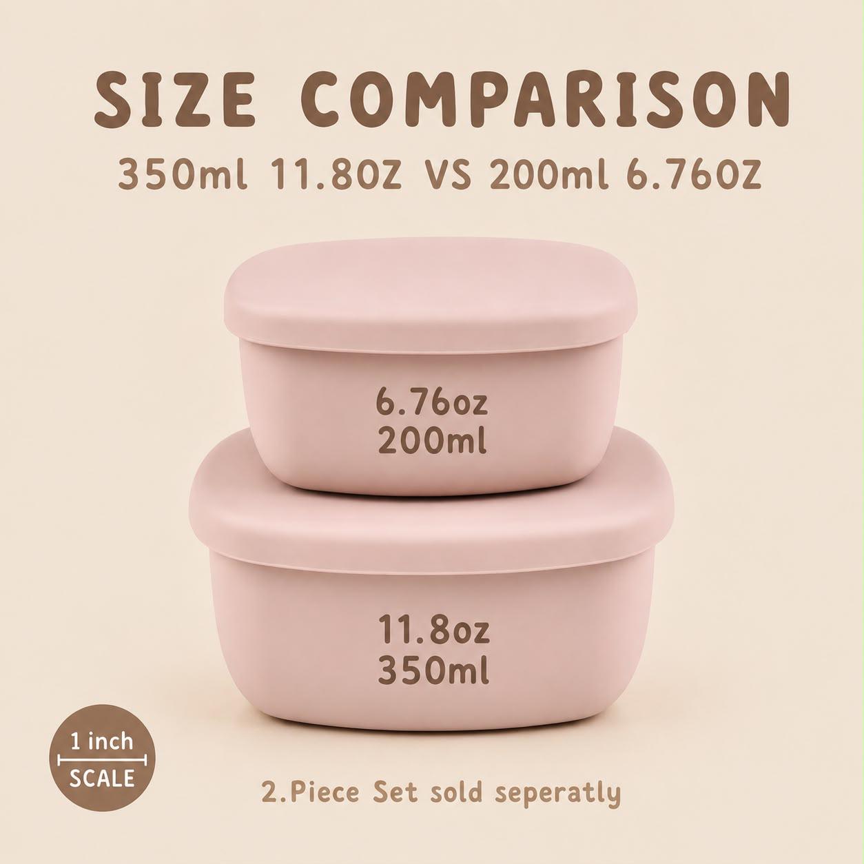 Mini Silicone Snack & Dip Containers – Set of 2