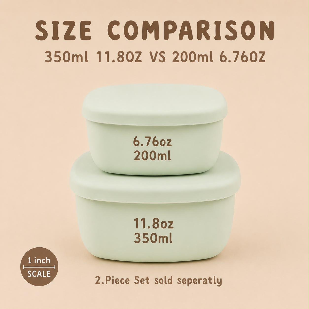 Mini Silicone Snack & Dip Containers – Set of 2