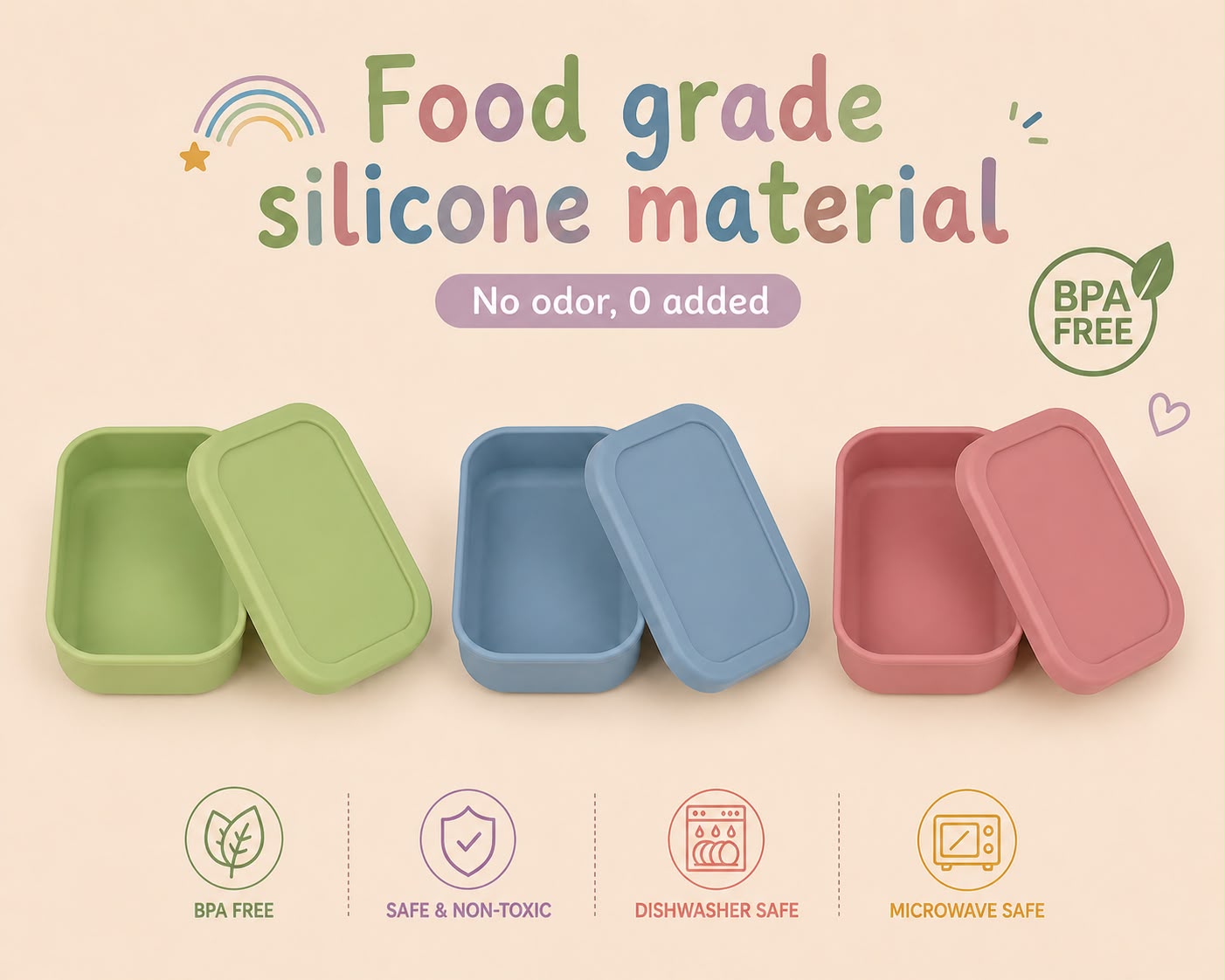Everyday Silicone Lunch Box (Rectangular)