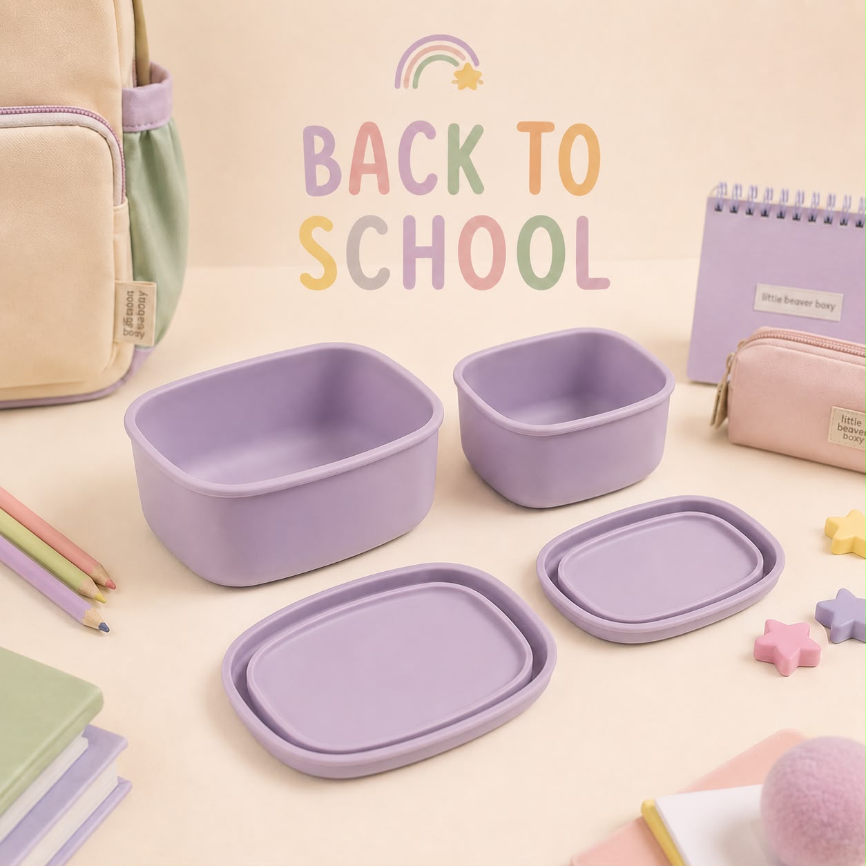 Mini Silicone Snack & Dip Containers – Set of 2