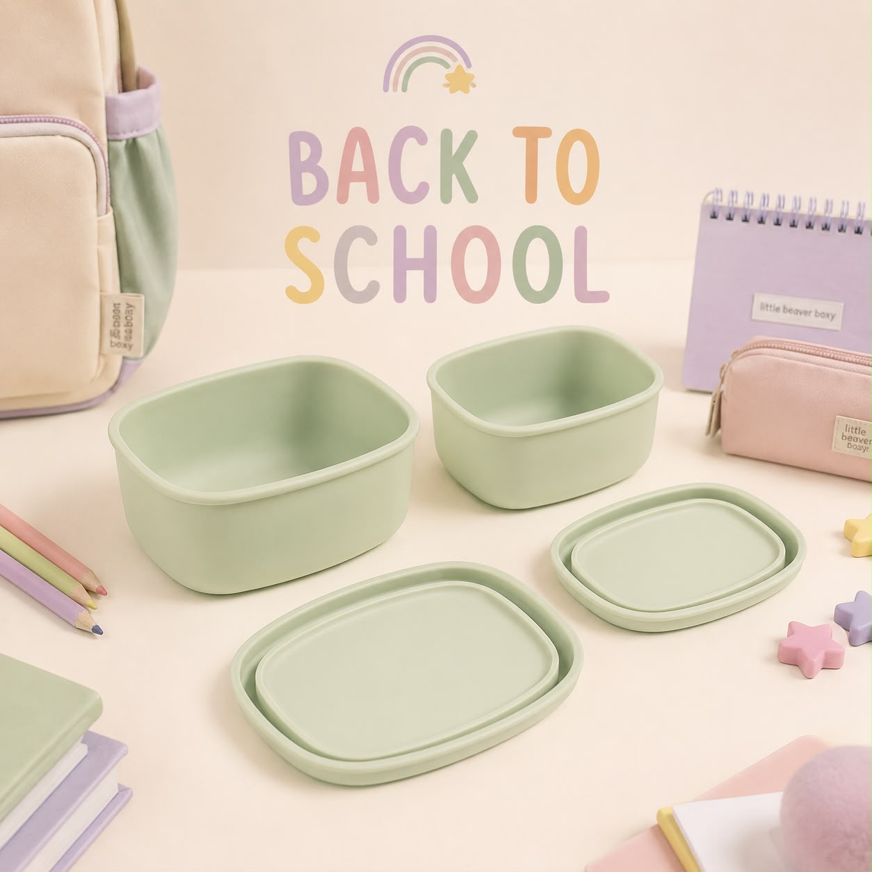 Mini Silicone Snack & Dip Containers – Set of 2