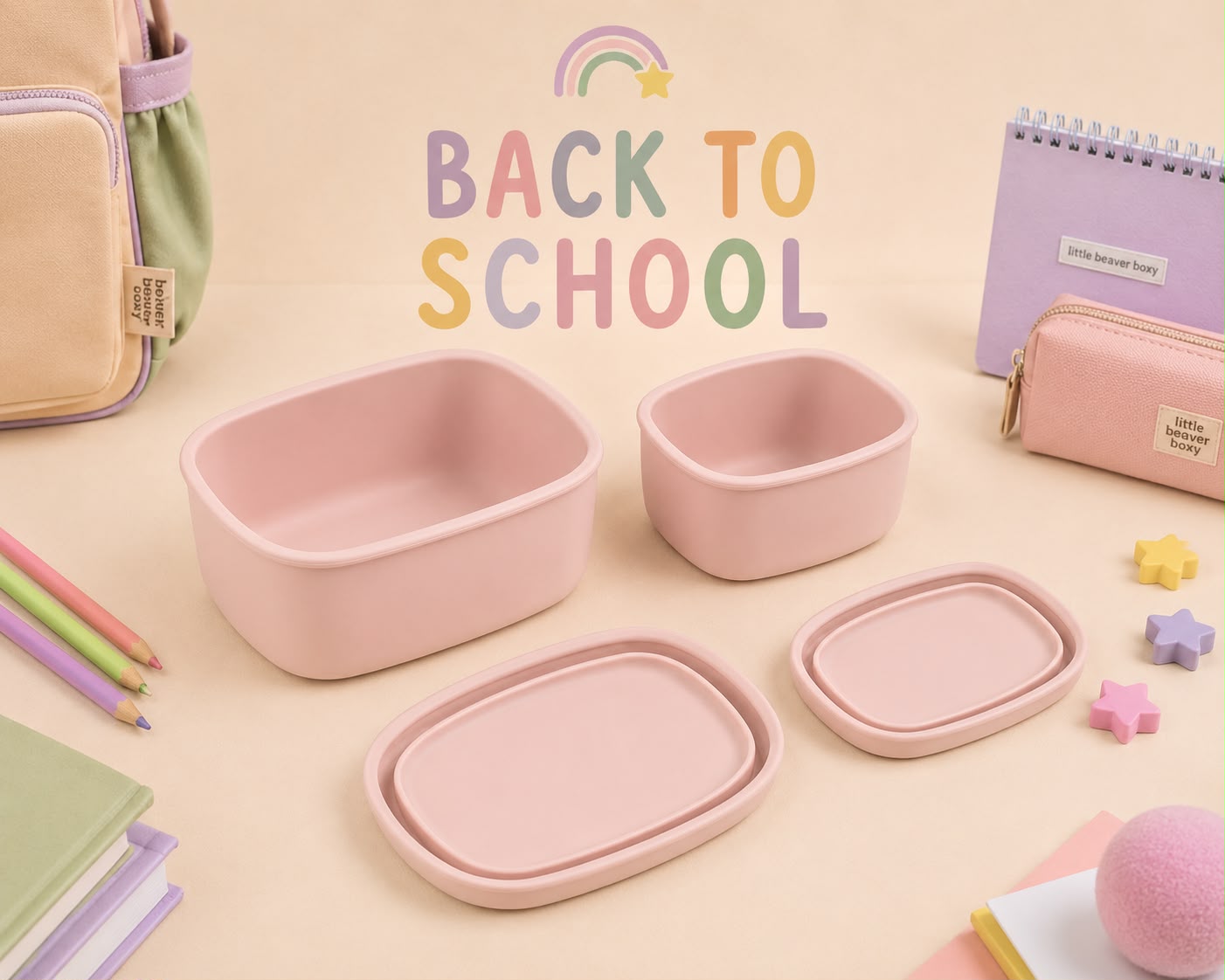 Mini Silicone Snack & Dip Containers – Set of 2