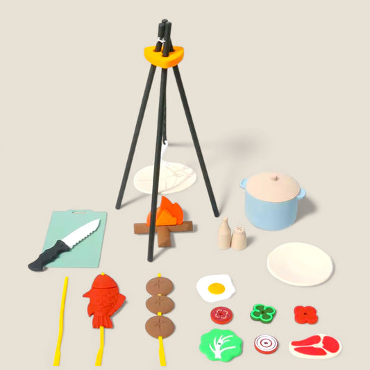 Little Beaver BBQ Play Set | Silicone Grill Toy for Kids