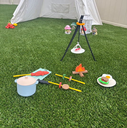 Little Beaver BBQ Play Set | Silicone Grill Toy for Kids