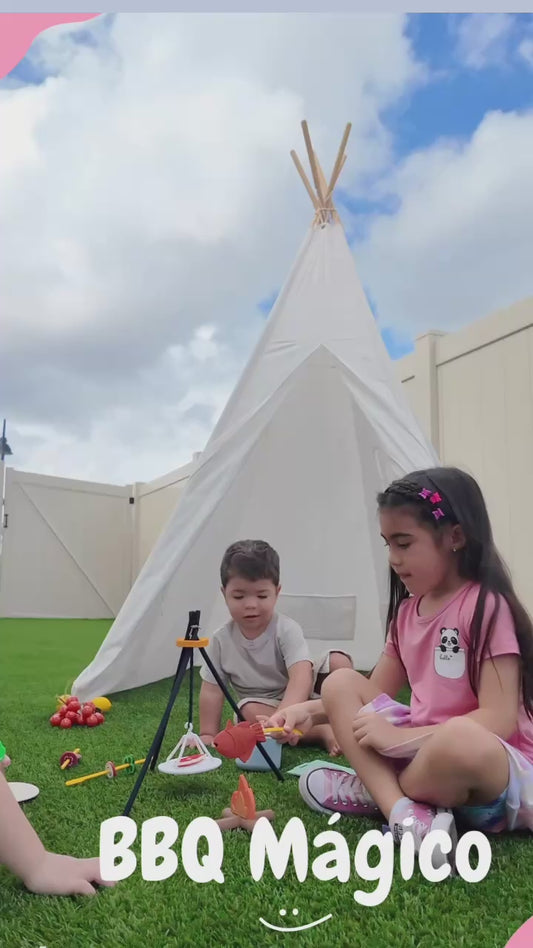 Little Beaver BBQ Play Set | Silicone Grill Toy for Kids