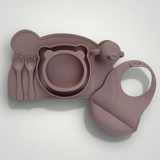 [1010111] FEEDING SET (PALE MAUVE)